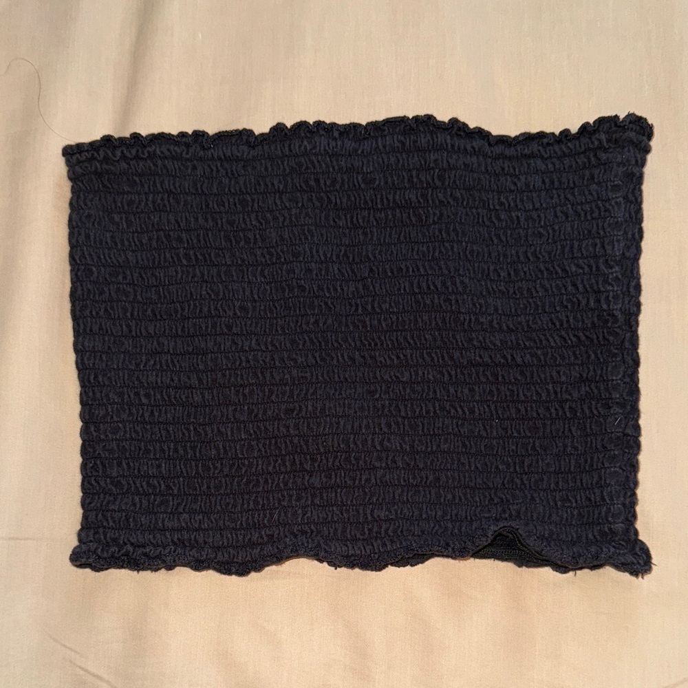 Black Smocked Hollister Tube Top